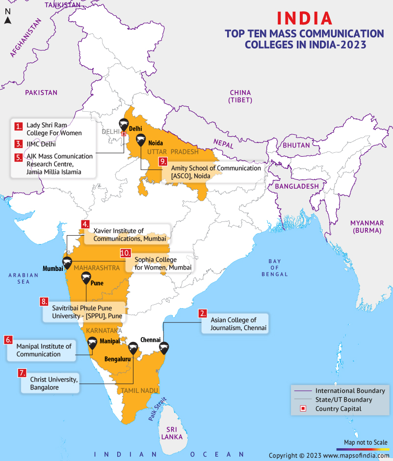 Top Ten Mass Communication Colleges (BMM) in India
