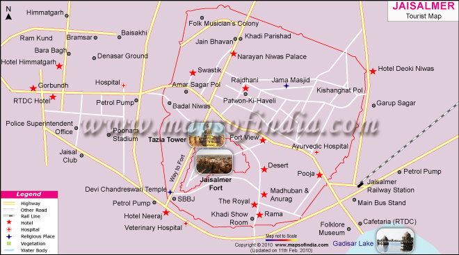Jaisalmer Tourist Map