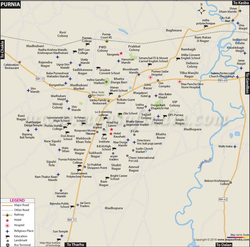 Purnia City Map