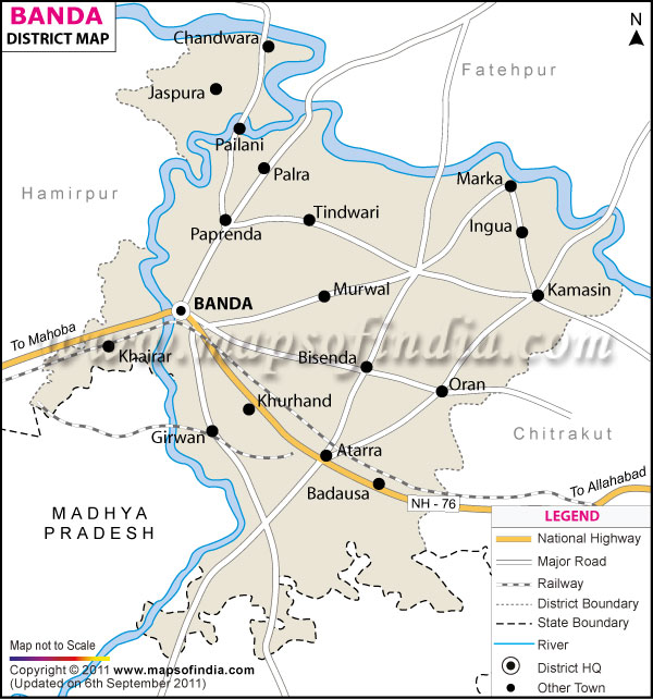District Map of Banda District Map of Banda