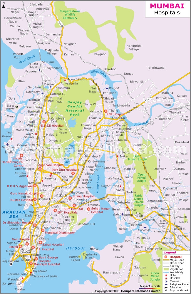 Hospitals Location Map Hospitals Location Map
