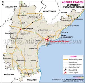 Map of Vijayawada Airport Vijayawada Airport Map